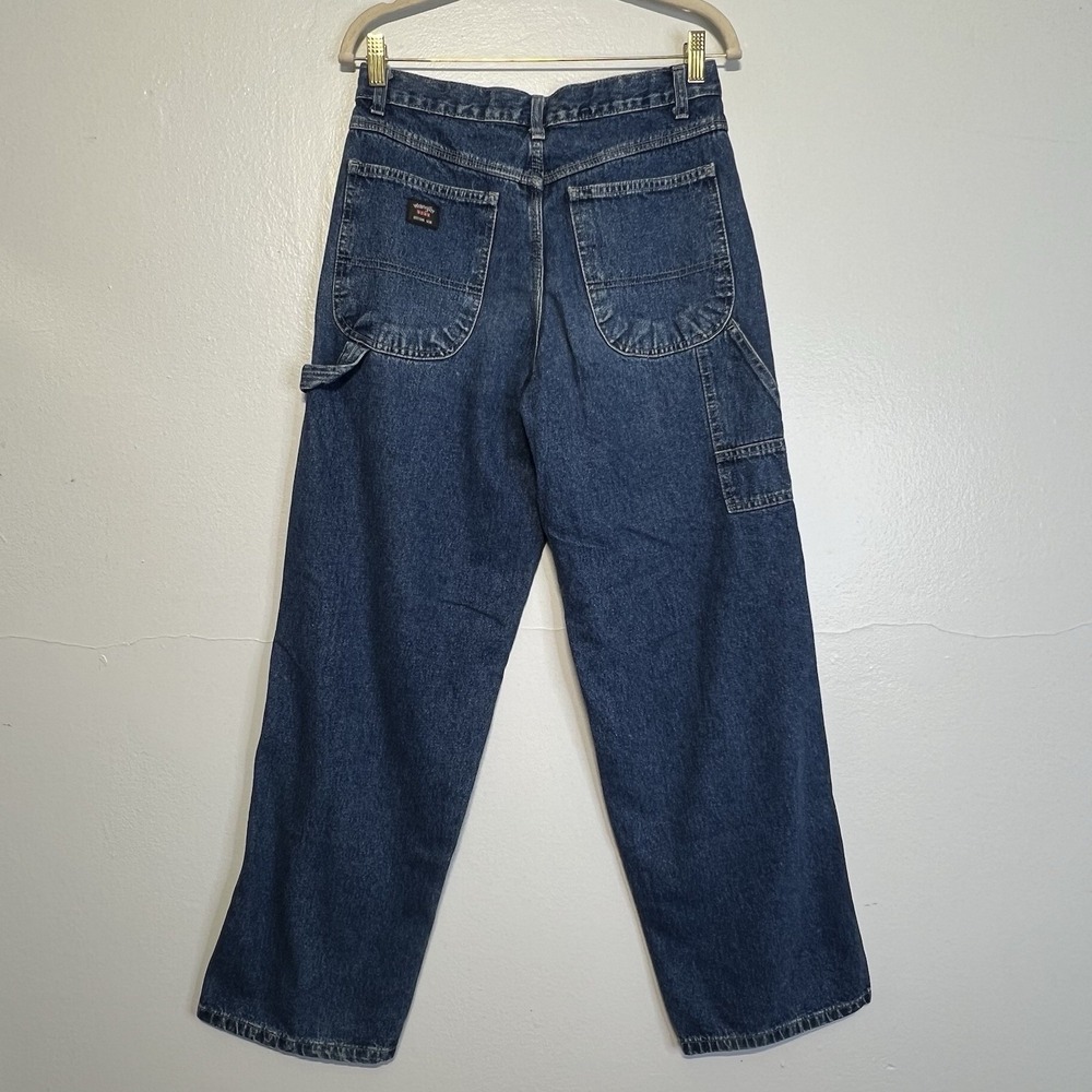 Wrangler Hero Industrial Wear Carpenter Work Blue Jeans Mens Sz 29X30